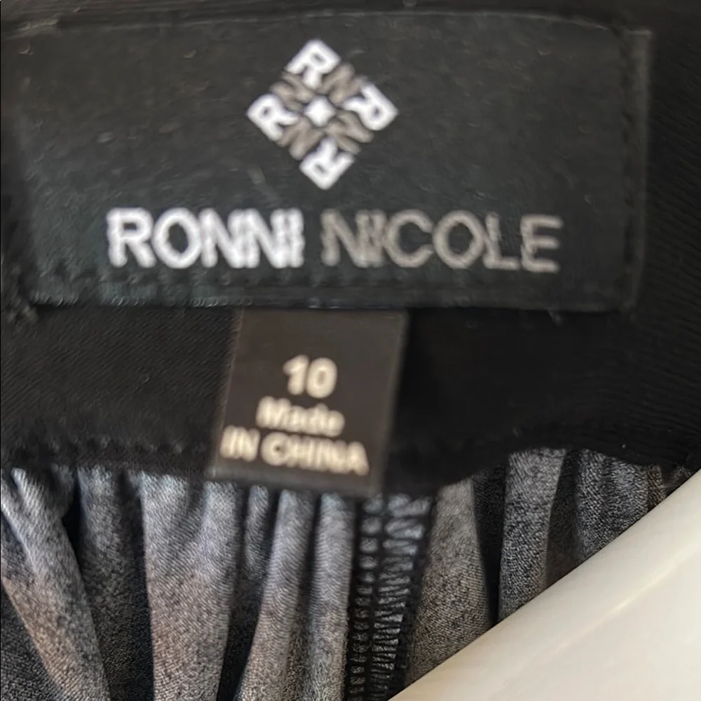Ronni Nicole Floral Embellished Black Dress - Picture 2 of 5